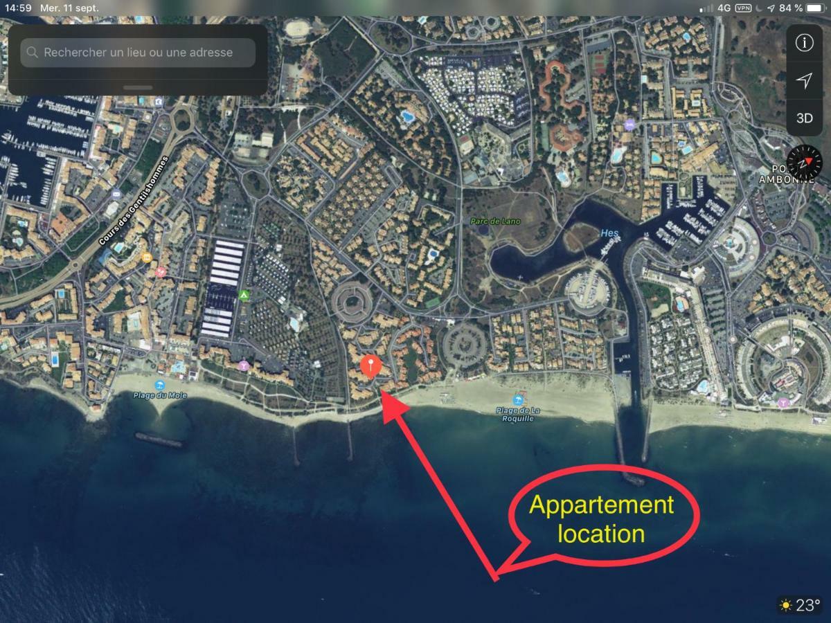 Résidence le neptuna T2 direct plage wifi clim Agde Extérieur photo